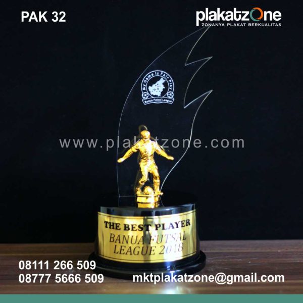 Plakat Akrilik Kejuaraan Best Player Banua Futsal League