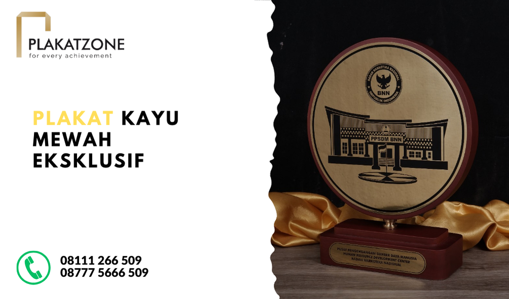 Plakat Kayu Mewah Eksklusif