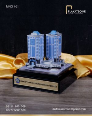 MNG101 Souvenir Miniatur Gedung Kantor Kementerian Keuangan Republik Indonesia