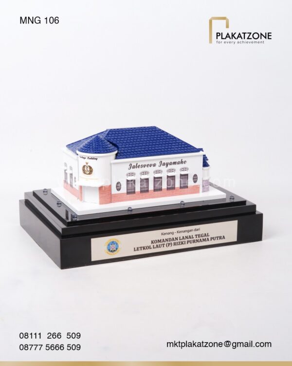 MNG106 Souvenir Miniatur Gedung AULA Pangkalan TNI AL Tegal