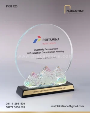 Plakat Kristal Bulat The Most Sustainable Investment Proposal 2024 PT Pertamina Hulu Energi