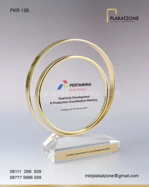 PKR126 Plakat Kristal Logam Bulat The Best Improvement