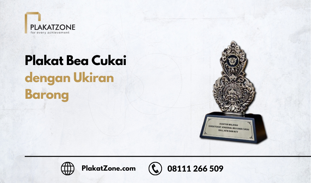 Plakat Bea Cukai dengan Ukiran Barong - PlakatZone