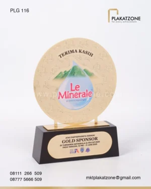 PLG116 Plakat Logam Gold Sponsor