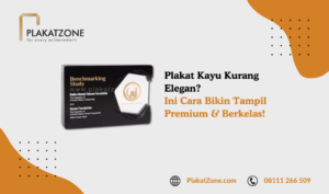plakat kayu tampil premium - PlakatZone