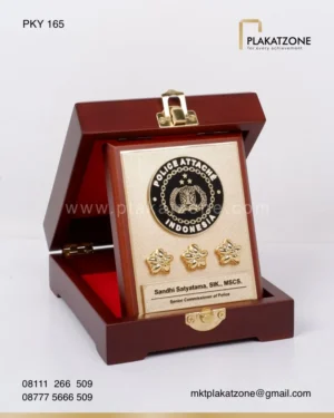 PKY165 Plakat Kayu Police Attache Indonesia
