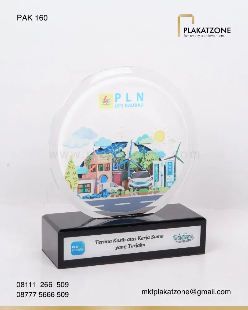 PAK160 Plakat Akrilik PT PLN UP3 Baubau